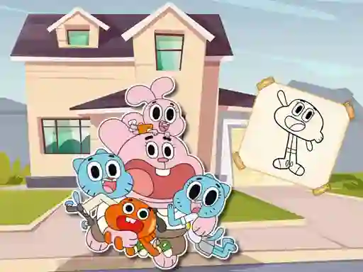 Laro World Of Gumball Coloring Game online