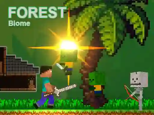 Laro Noob vs Zombies - Forest biome online