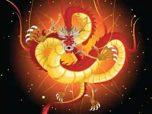 Laro Chinese Dragons Coloring online