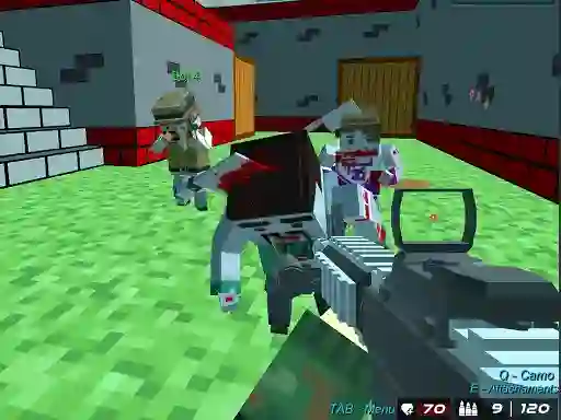 Laro Shooting Zombie Blocky Gun Warfare online