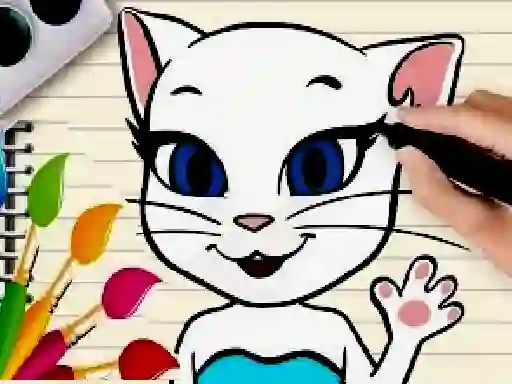 Laro Talking Angela Coloring Book online