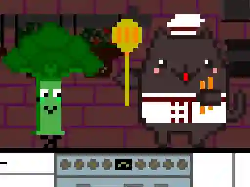 Laro Cat Chef and Broccoli online