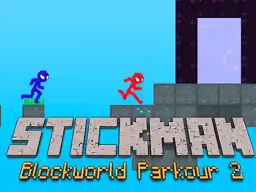 Laro Stickman Blockworld Parkour 2 online