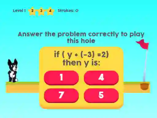 Laro MathPup Golf 4 Algebra online
