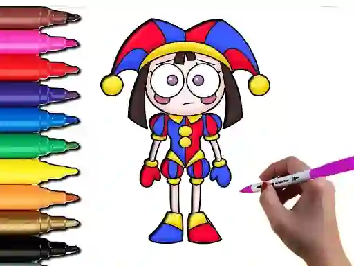 Laro Pomni Coloring Time online