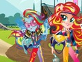 Laro Mga batang babae mula sa Equestria. Mga Larong Pagkakaibigan: Motocross  online