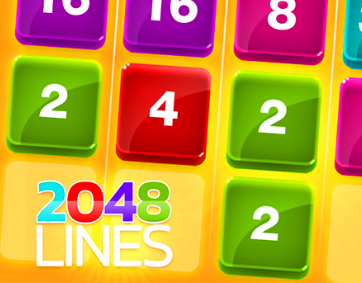 Laro 2048 Mga linya  online