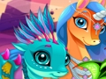 Laro Cute Unicorn At Dragons Puzzle  online