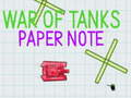 Laro Digmaan ng Tanks Paper Tandaan online