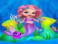 Laro Ang cute na sirena na batang babae ay nagbibihis online