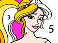 Laro Pangkulay ng Prinsesa Ayon sa Numero  online
