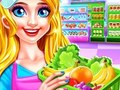 Laro Paglilinis ng batang babae ng supermarket online