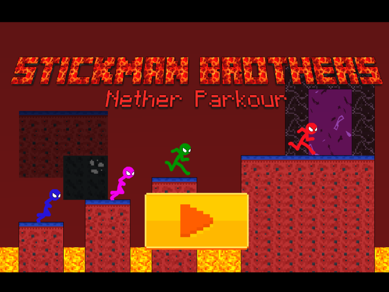Laro Stickman Brothers Nether Parkour online