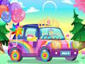Laro Dekorasyon na Rainbow Car  online