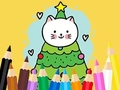 Laro Pangkulay na Aklat: Pusa At Christmas Tree  online