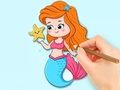 Laro Pangkulay na Aklat: Magagandang Prinsesa ng Sirena  online
