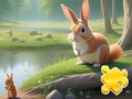 Laro Jigsaw Puzzle: Kuneho At Mga Squirrel  online