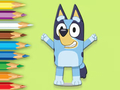 Laro Pangkulay na Aklat: Happy Bluey  online
