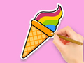 Laro Pangkulay na Aklat: Rainbow Ice Cream  online