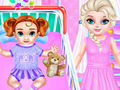 Laro Little Elsa Caring Day online