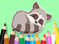 Laro Pangkulay na Aklat: Baby Raccoon  online