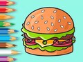 Laro Pangkulay na Aklat: Masarap na Hamburger  online