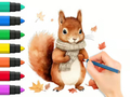 Laro Pangkulay na Aklat: Autumn Squirrel  online