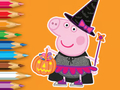 Laro Pangkulay na Aklat: Peppa Pig Halloween  online