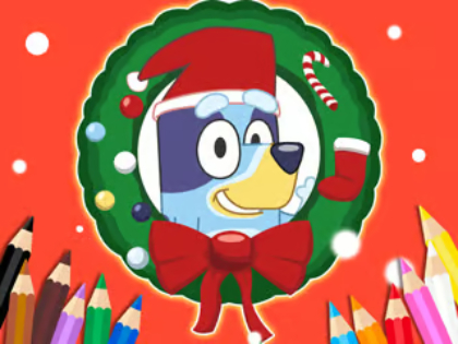 Laro Pangkulay na Aklat: Bluey Santa Claus  online