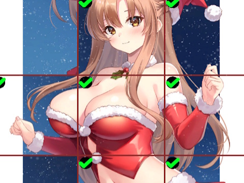 Laro Anime Girls sa Red Dress Tile Puzzle online
