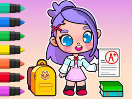 Laro Pangkulay na Aklat: Avatar School Day  online