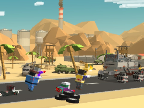 Laro Survival ng Zombie Derby Pixel online