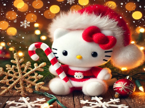 Laro Kumusta Kitty Christmas Puzzle online
