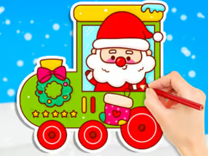 Laro Pangkulay na Aklat: Tren ng Pasko  online