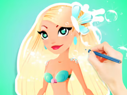 Laro Pangkulay na Aklat: Aqua Mermaid  online