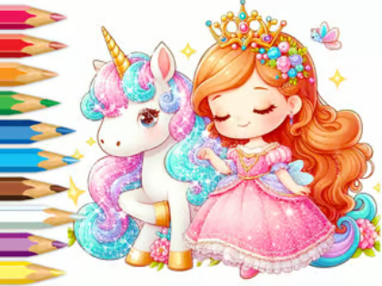 Laro Pangkulay na Aklat: Unicorn Secret Whisper  online
