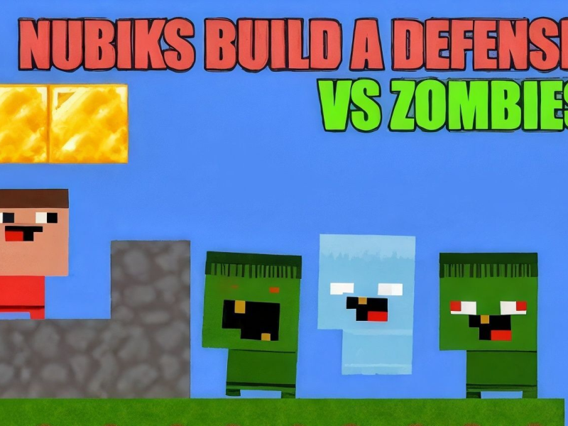 Laro Bumuo ang Nubiks ng Depensa vs Zombies  online