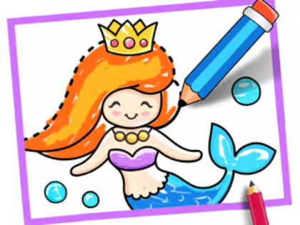 Laro Pagguhit ng Toddler: Mermaid  online