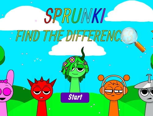 Laro Hanapin ni Sprunki ang mga pagkakaiba  online