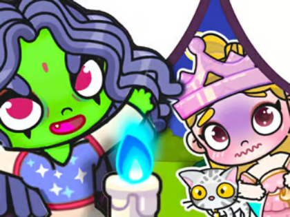 Laro Jigsaw Puzzle: Elphaba at Glinda  online