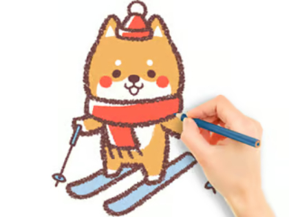 Laro Kulay ng Kulay: Skiing Puppy  online