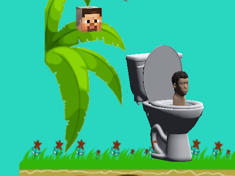 Laro Spinning SkiBidi Toilet Flappy Minecraft online