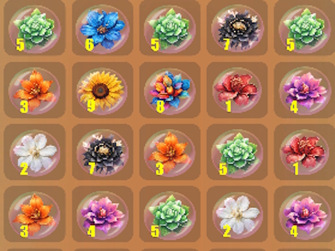 Laro DICE puzzle bulaklak! online