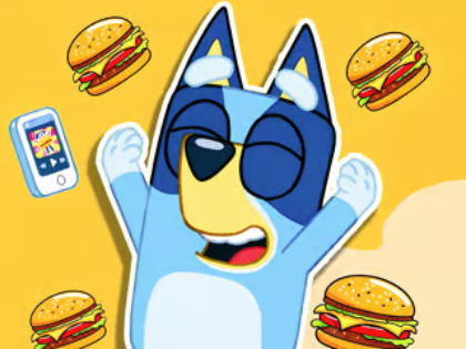Laro Jigsaw Puzzle: Burger Dog Bluey online
