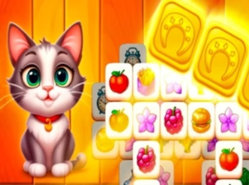Laro Cat Town tile match puzzle online