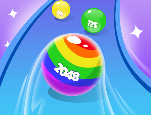 Laro 2048 Patakbuhin ang napakarilag na bola  online