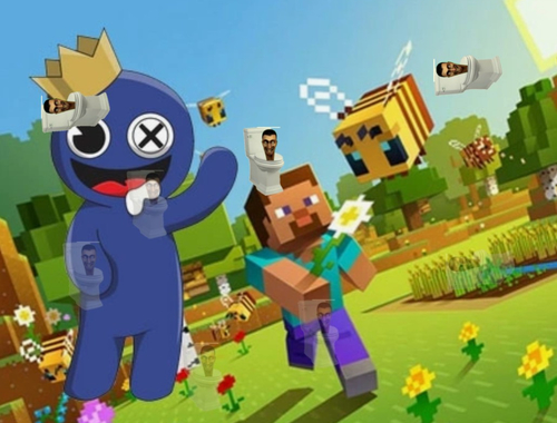 Laro Mga Kaibigan ng Rainbow Minecraft Nakatagong Skibidi  online