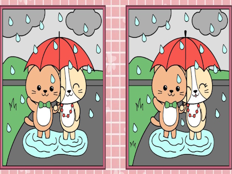 Laro Makita ang mga pagkakaiba sa mga cute na kuting  online