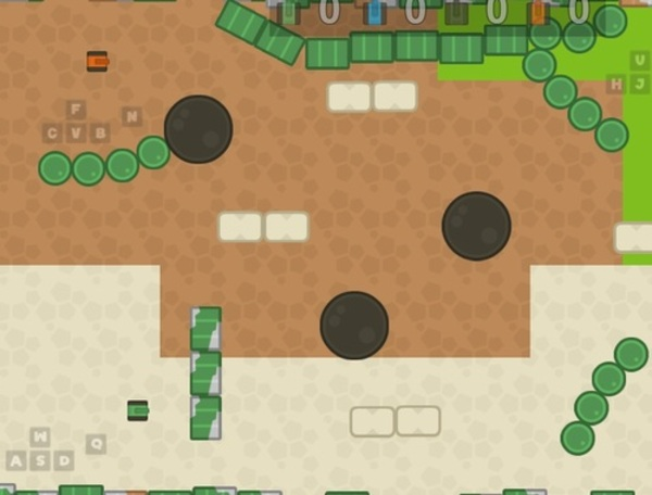 Laro 1 2 3 4 Player Tank Game 2d  online