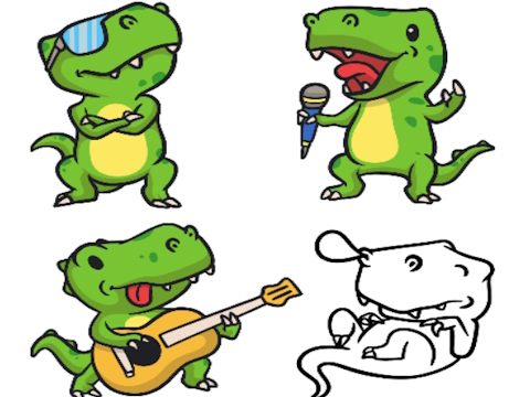 Laro Mag -click at mga kulay dinosaur  online